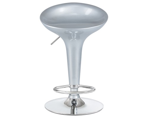 Набор 2 шт Стул барный DOBRIN BOMBA, серебряный металлик