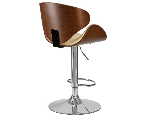 Набор 2 шт Стул барный DOBRIN KARTER, коричневое дерево, кремовый