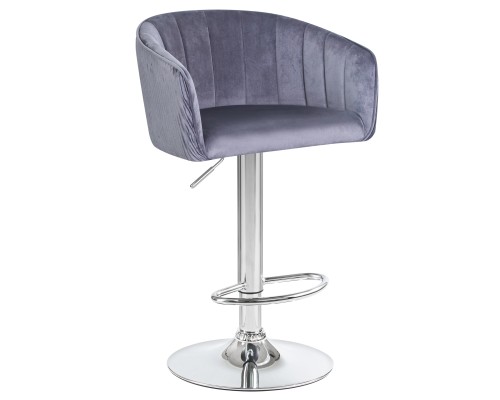 Стул барный DOBRIN DARCY, серый велюр (1922-19)