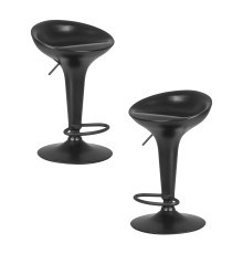 Набор 2 шт Стул барный DOBRIN BOMBA BLACK, чёрный