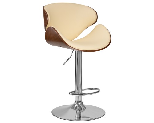 Набор 2 шт Стул барный DOBRIN KARTER, коричневое дерево, кремовый