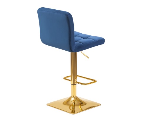 Набор 2 шт Стул барный DOBRIN GOLDIE, синий велюр (MJ9-117)