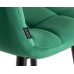 Набор 2 шт Стул полубарный DOBRIN OLIVIA, черные матовые ножки, зелёный велюр (108-64)
