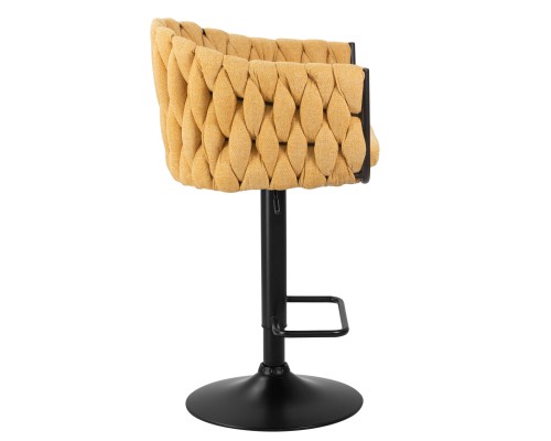 Набор 2 шт Стул барный DOBRIN LEON, жёлтая ткань (LAR 275-8)