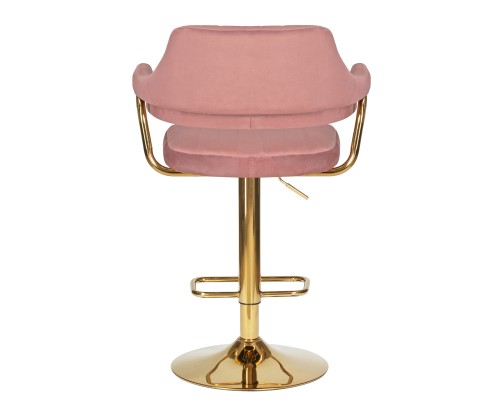 Набор 2 шт Стул барный DOBRIN CHARLY GOLD, розовый велюр (MJ9-32)