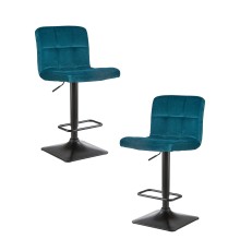 Набор 2 шт Стул барный DOBRIN DOMINIC, морской волны велюр (MJ9-99)