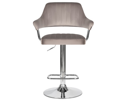 Стул барный DOBRIN CHARLY, серый велюр (MJ9-75)