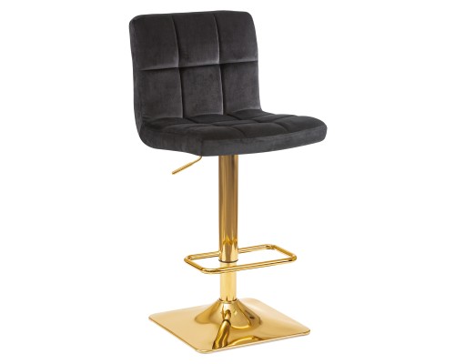 Набор 2 шт Стул барный DOBRIN GOLDIE, черный велюр (MJ9-101)