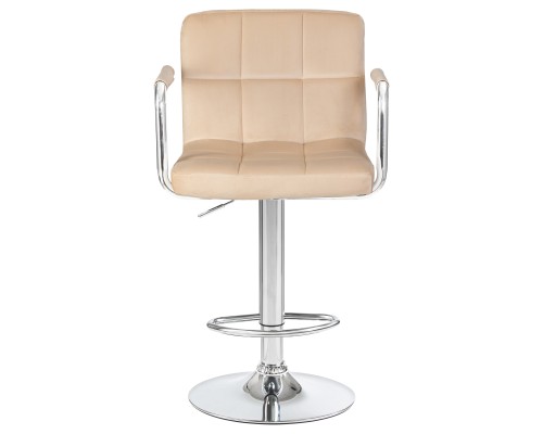 Набор 2 шт Стул барный DOBRIN KRUGER ARM, бежевый велюр (MJ9-10)