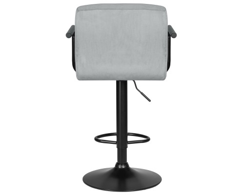 Набор 2 шт Стул барный DOBRIN KRUGER ARM BLACK, серый велюр (MJ9-75)