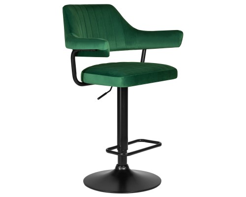 Набор 2 шт Стул барный DOBRIN CHARLY BLACK, зеленый велюр (MJ9-88)
