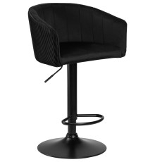 Стул барный DOBRIN DARCY BLACK, черный велюр (1922-21)