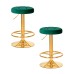 Набор 2 шт Табурет барный DOBRIN BRUNO GOLD, зеленый велюр (MJ9-88)