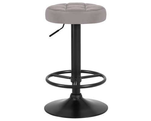 Набор 2 шт Табурет барный DOBRIN BRUNO BLACK, серый велюр (MJ9-75)