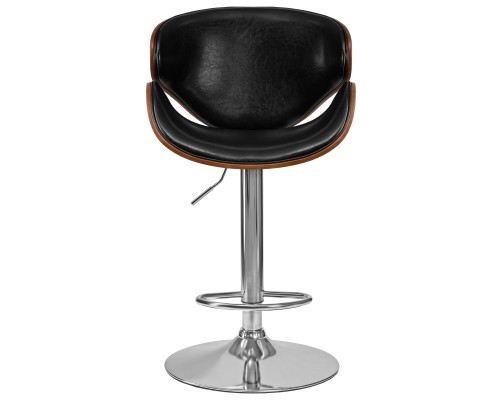 Набор 2 шт Стул барный DOBRIN KARTER, коричневое дерево, чёрный