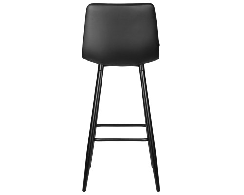 Набор 2 шт Стул барный DOBRIN NICOLE, черные матовые ножки, черная экокожа (P-01)