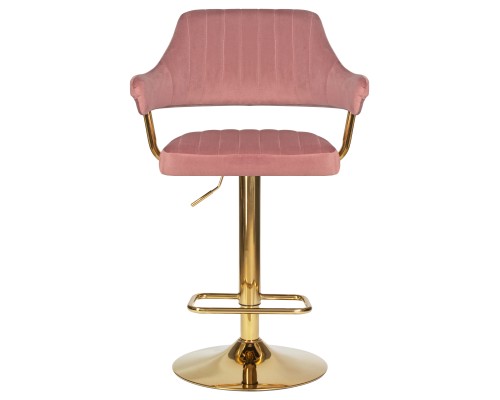 Набор 2 шт Стул барный DOBRIN CHARLY GOLD, розовый велюр (MJ9-32)