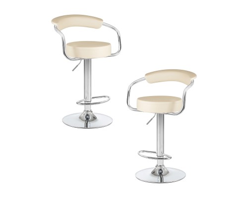 Набор 2 шт Стул барный DOBRIN MARTA, кремовый
