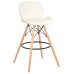 Стул барный DOBRIN BUTTERFLY BAR, ножки светлый бук, цвет кремовый