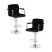 Набор 2 шт Стул барный DOBRIN KRUGER ARM, черный велюр (MJ9-101)