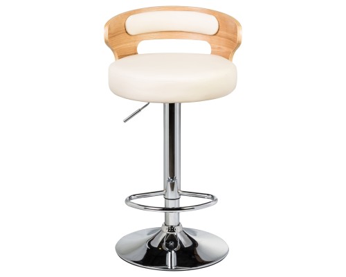 Набор 2 шт Стул барный DOBRIN FRED, натуральное дерево, кремовый