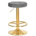 Набор 2 шт Табурет барный DOBRIN BRUNO GOLD, серый велюр (MJ9-75)