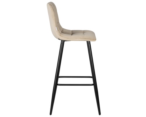 Набор 2 шт Стул барный DOBRIN NICOLE, черные матовые ножки, мокко велюр (108-104)