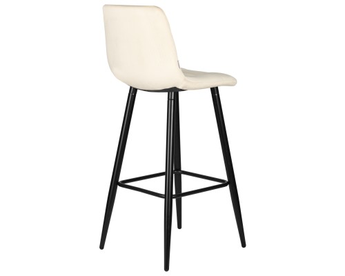 Набор 2 шт Стул барный DOBRIN NICOLE, черные матовые ножки, кремовый велюр (108-113)