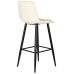 Набор 2 шт Стул барный DOBRIN NICOLE, черные матовые ножки, кремовый велюр (108-113)