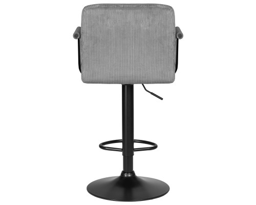 Набор 2 шт Стул барный DOBRIN KRUGER ARM BLACK, серый вельвет (LAR-E2041-25)