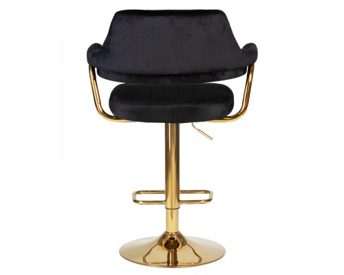 Стул барный DOBRIN CHARLY GOLD, черный велюр (MJ9-101)