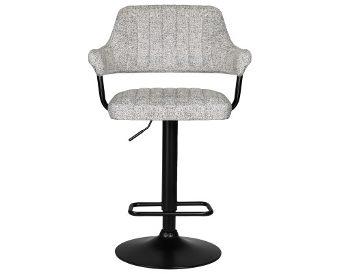 Набор 2 шт Стул барный DOBRIN CHARLY BLACK, светло-серый твид (LEO04)