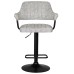 Набор 2 шт Стул барный DOBRIN CHARLY BLACK, светло-серый твид (LEO04)