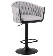 Стул барный DOBRIN LEON, серая ткань (LAR 275-17)