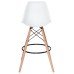 Стул барный DOBRIN DSW BAR, ножки светлый бук, цвет сиденья белый (W-02)