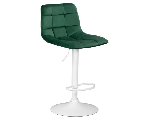 Стул барный DOBRIN TAILOR WHITE, зеленый велюр (MJ9-88)