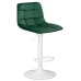 Стул барный DOBRIN TAILOR WHITE, зеленый велюр (MJ9-88)