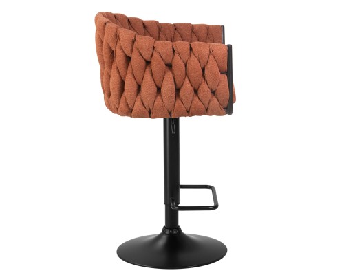 Стул барный DOBRIN LEON, оранжевая ткань (LAR 275-27)