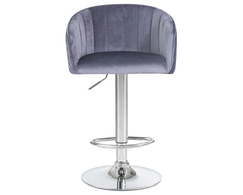 Стул барный DOBRIN DARCY, серый велюр (1922-19)
