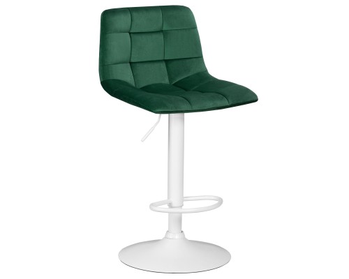 Стул барный DOBRIN TAILOR WHITE, зеленый велюр (MJ9-88)
