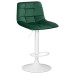 Стул барный DOBRIN TAILOR WHITE, зеленый велюр (MJ9-88)