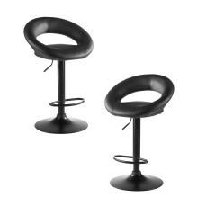 Набор 2 шт Стул барный DOBRIN MIRA BLACK, чёрный