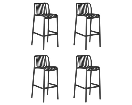 Набор 4 шт Стул барный DOBRIN CHLOE BAR, темно-серый