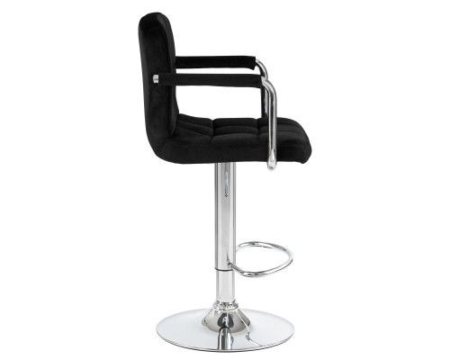 Набор 2 шт Стул барный DOBRIN KRUGER ARM, черный велюр (MJ9-101)
