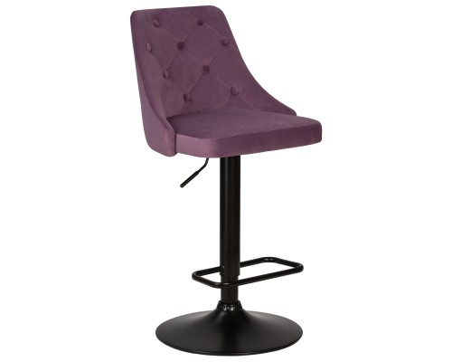 Набор 2 шт Стул барный DOBRIN JOSEPH BLACK, пудрово-сиреневый велюр (MJ9-52)