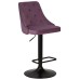 Набор 2 шт Стул барный DOBRIN JOSEPH BLACK, пудрово-сиреневый велюр (MJ9-52)