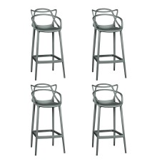 Набор 4 шт Стул барный DOBRIN MASTERS BAR, тёмно-серый (GR-04)