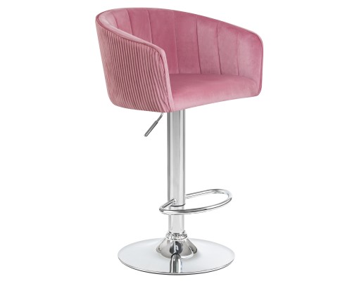 Стул барный DOBRIN DARCY, розовый велюр (1922-16)