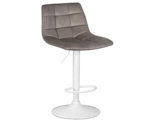 Набор 2 шт Стул барный DOBRIN TAILOR WHITE, серый велюр (MJ9-75)