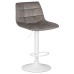 Набор 2 шт Стул барный DOBRIN TAILOR WHITE, серый велюр (MJ9-75)